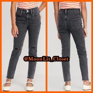 Old Navy High-Waisted Rockstar 360° Stretch Ripped Jeggings for Girls Size 10